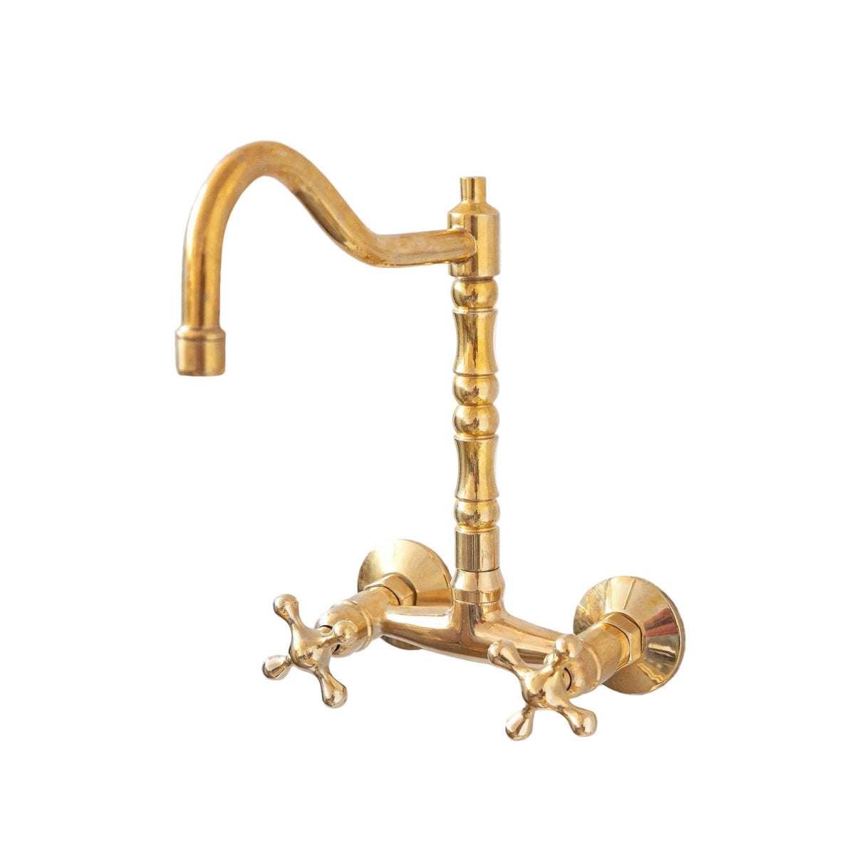Wall Mounted Brass Antique Faucet for Bathroom and Kitchen - handcrafted luxury Kitchen Faucets for kitchen and bathroom interiors by Brooklyn Brass