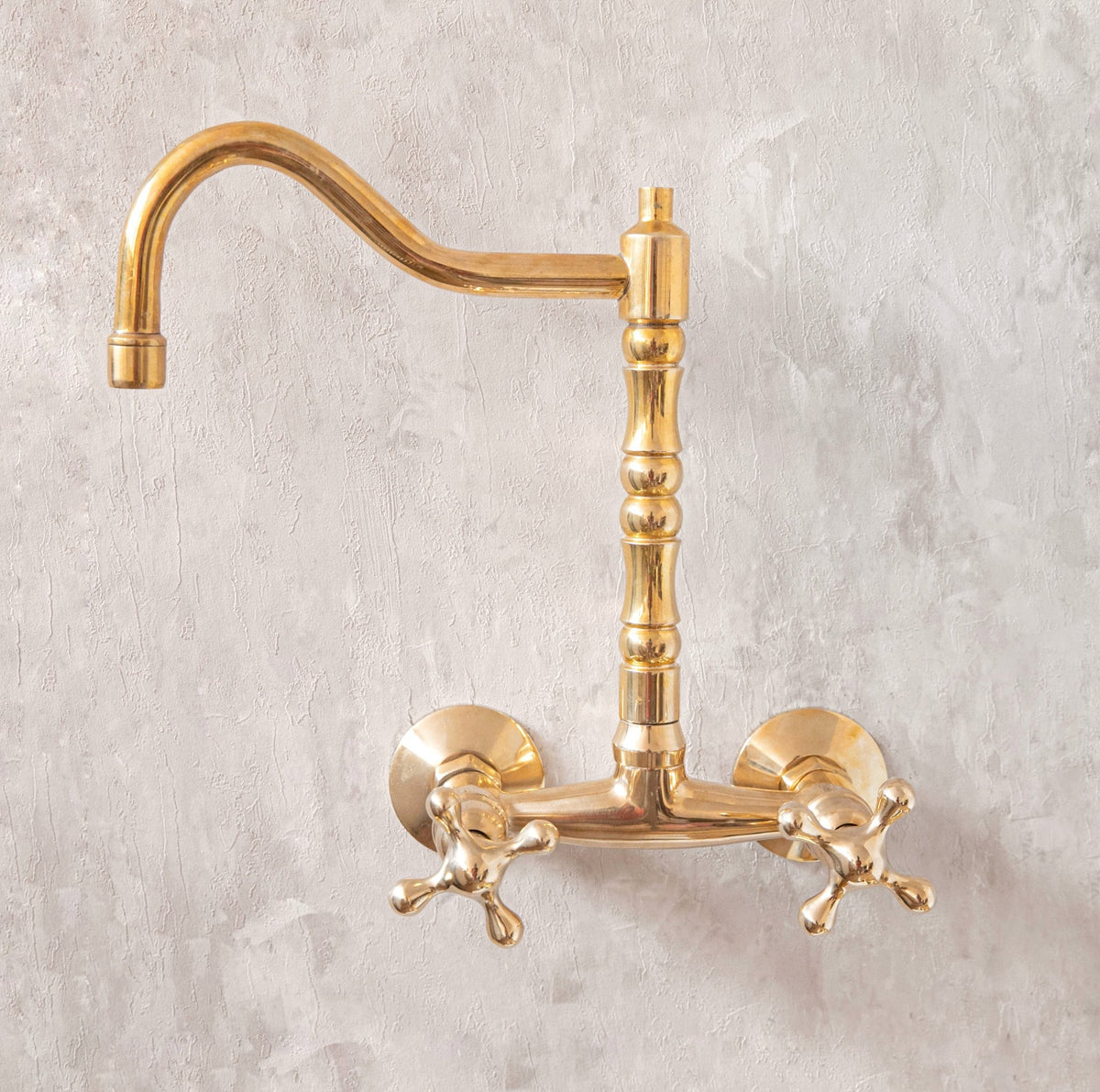 Wall Mounted Brass Antique Faucet for Bathroom and Kitchen - handcrafted luxury Kitchen Faucets for kitchen and bathroom interiors by Brooklyn Brass