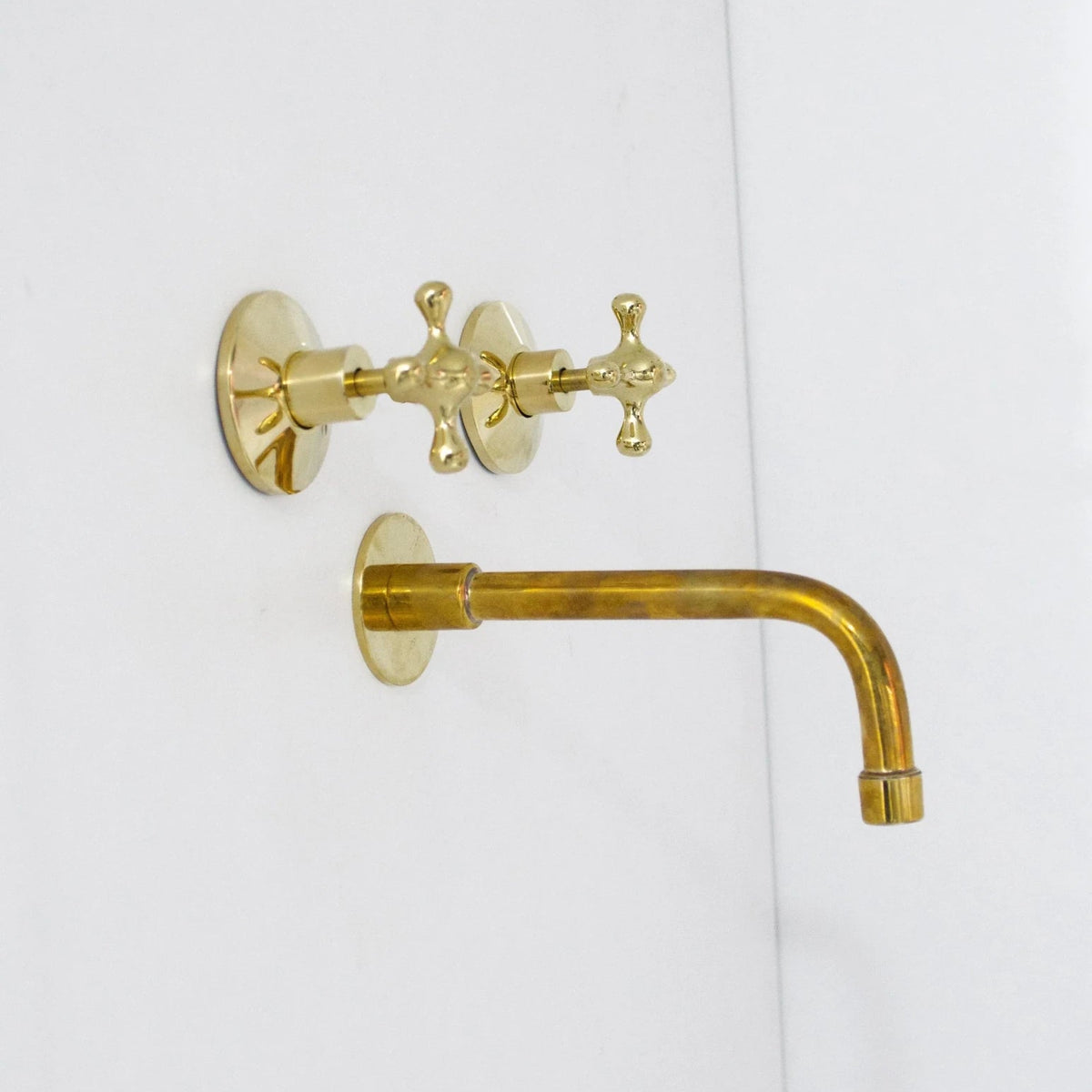 Wall Mounted Tub Filler - Bath Tub Filler ISH13 - handcrafted luxury Shower Systems for kitchen and bathroom interiors by Brooklyn Brass