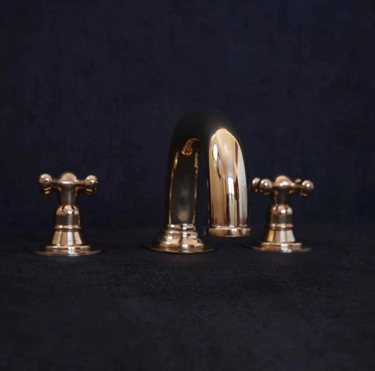 Widespread 3 Holes Solid Unlacquered Brass Faucet, Antique Brass Bathroom Tap - handcrafted luxury Bathroom Faucets for kitchen and bathroom interiors by Brooklyn Brass