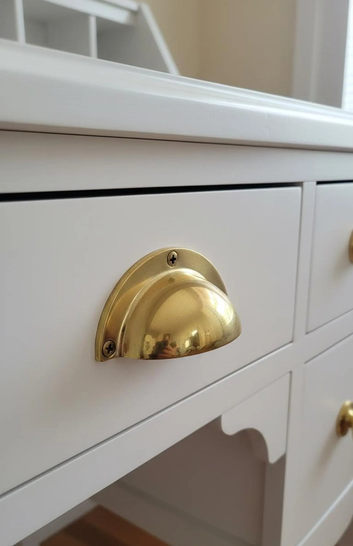 Unlacquered Solid Brass Cup Pull