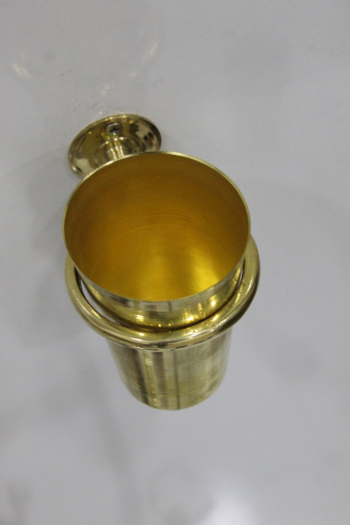 Unlacquered Solid Brass Tooth Brush Holder