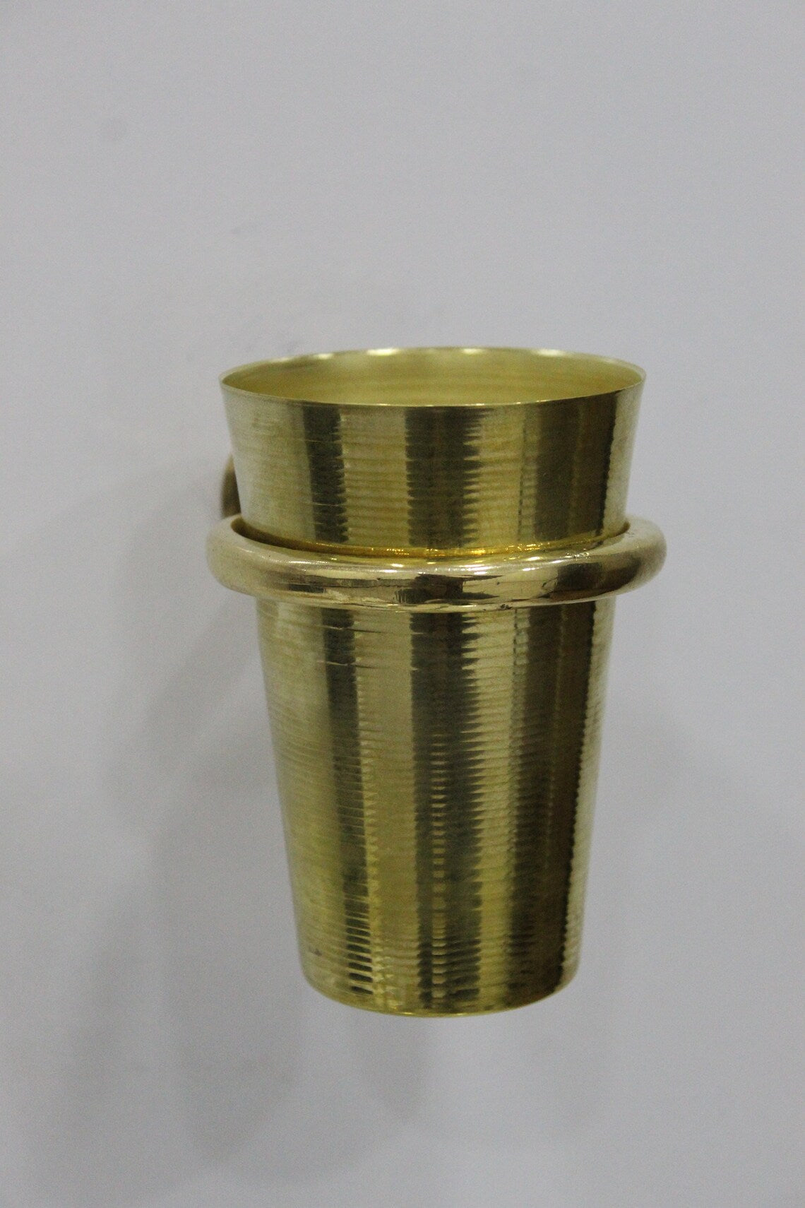 Unlacquered Solid Brass Tooth Brush Holder