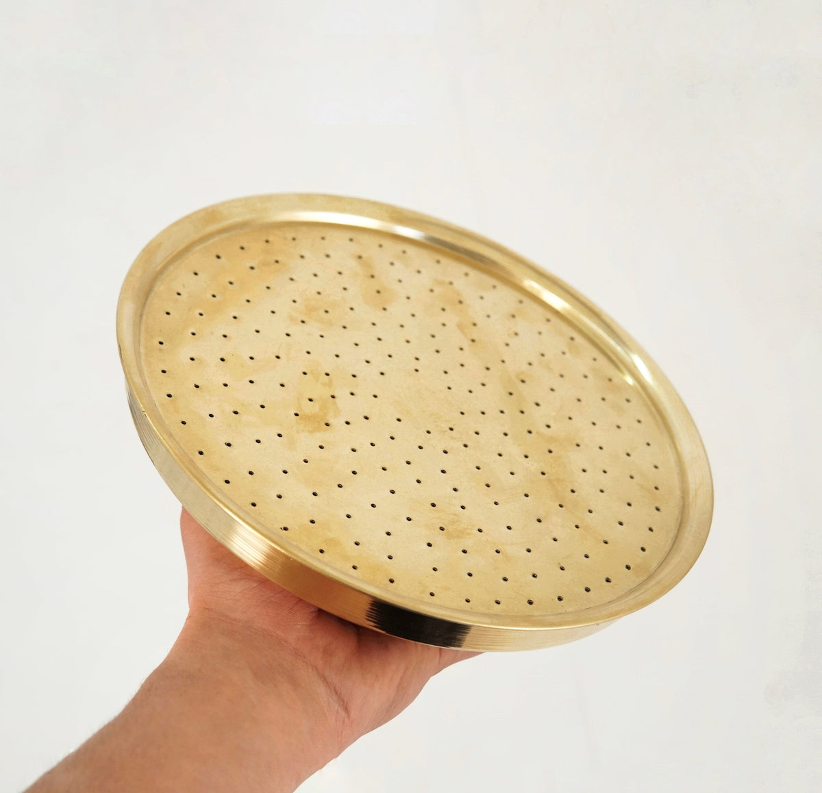 Unlacquered Solid Brass Rain Shower Head, Rose Shower Head