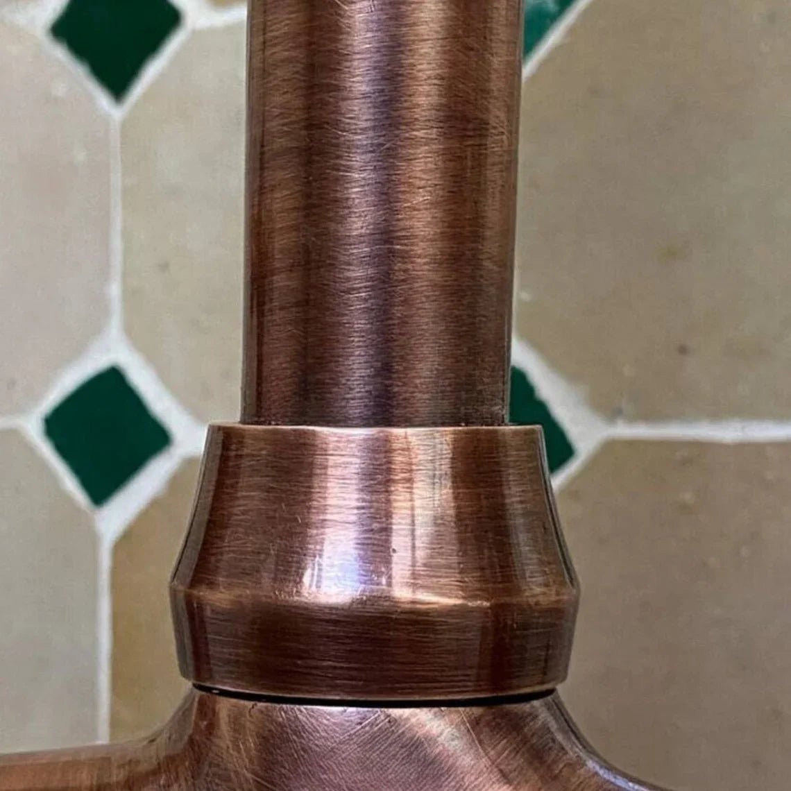 Aged Copper Bridge Faucet, Vintage Kitchen Sink Faucet, Aged Copper Tap - handcrafted luxury Kitchen Faucets for kitchen and bathroom interiors by Brooklyn Brass