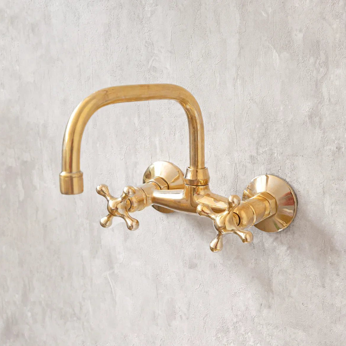 Antique Brass Bathroom Faucet - Wall Mount Faucet - handcrafted luxury Bathroom Faucets for kitchen and bathroom interiors by Brooklyn Brass
