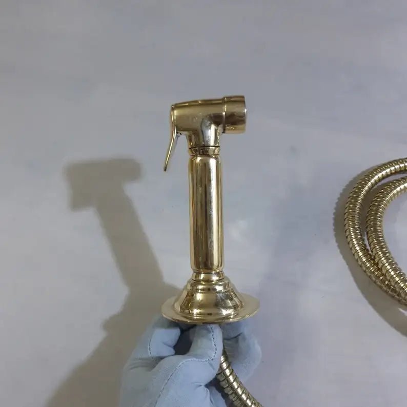 Antique Brass Kitchen Faucet - Unlacquered Brass Faucet - handcrafted luxury Kitchen Faucets for kitchen and bathroom interiors by Brooklyn Brass