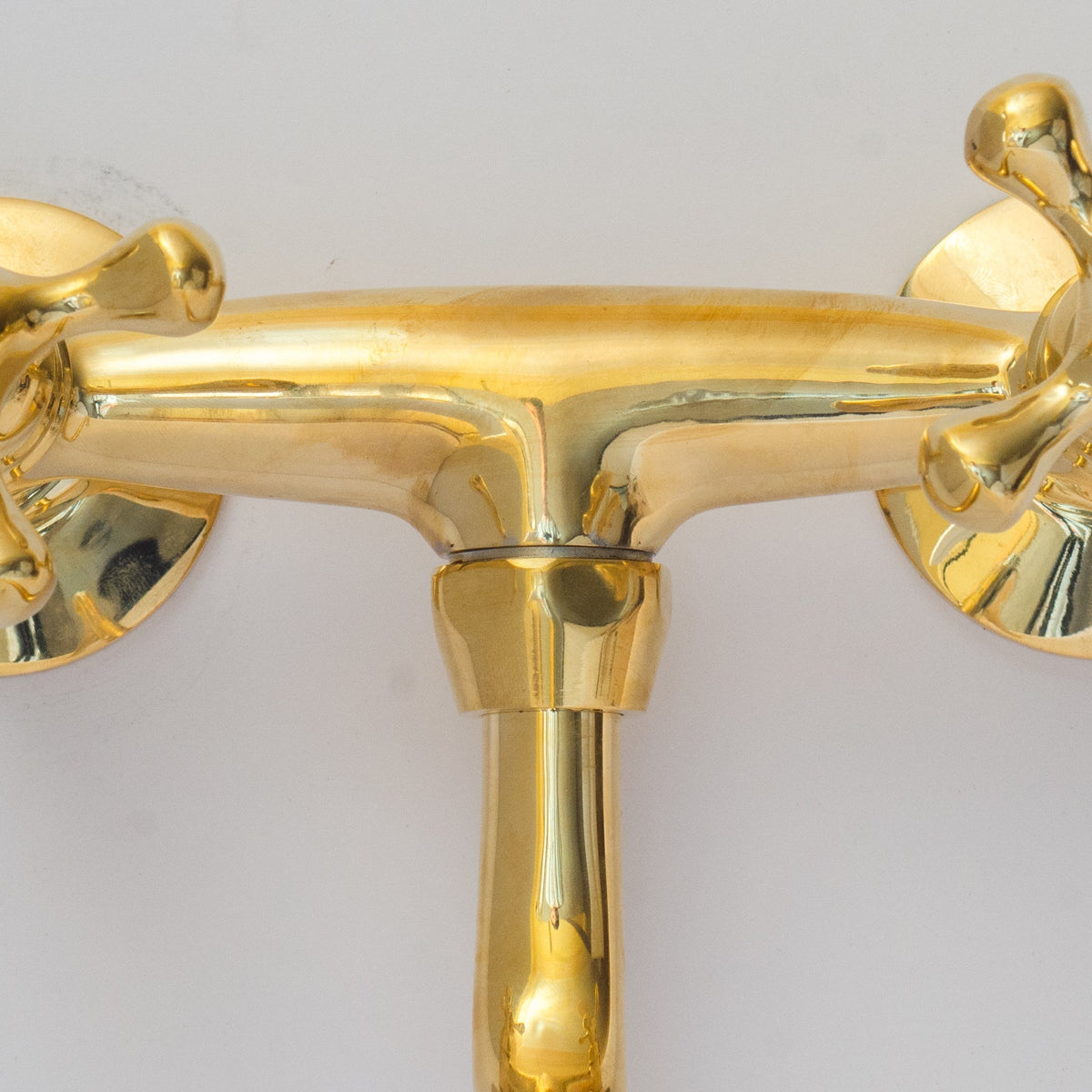 Antique Brass Kitchen Faucet - Wall Kitchen Faucet - handcrafted luxury Kitchen Faucets for kitchen and bathroom interiors by Brooklyn Brass