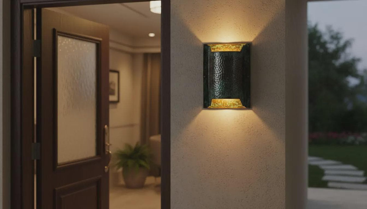 Artisan Copper Patina Wall Sconce: Farmhouse, Industrial, Modern Lighting - handcrafted luxury for kitchen and bathroom interiors by Brooklyn Brass