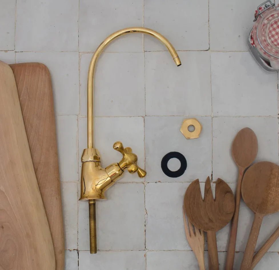 Brass Faucet Single Hole - Only Cold Or Hot Water - handcrafted luxury Kitchen Faucets for kitchen and bathroom interiors by Brooklyn Brass