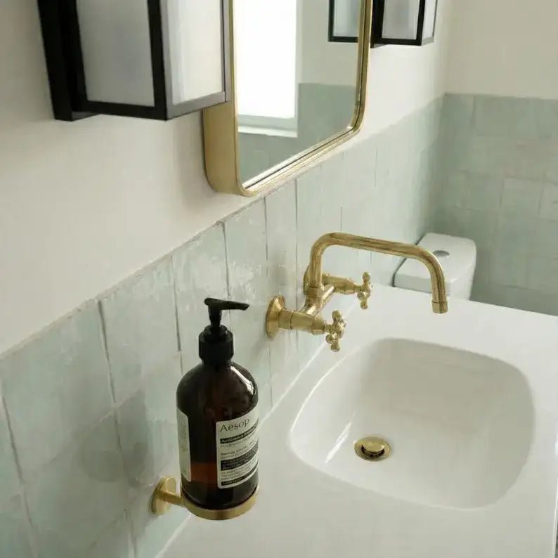Brass Kitchen Faucet - Vintage Brass Kitchen Faucet - handcrafted luxury Kitchen Faucets for kitchen and bathroom interiors by Brooklyn Brass
