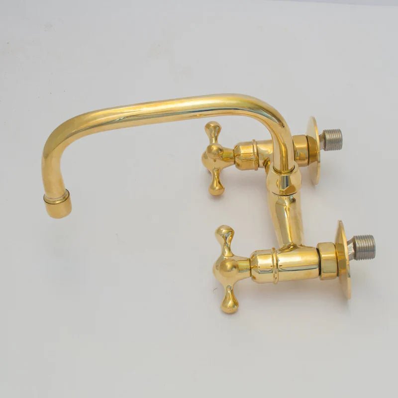 Brass Kitchen Faucet - Vintage Brass Kitchen Faucet - handcrafted luxury Kitchen Faucets for kitchen and bathroom interiors by Brooklyn Brass
