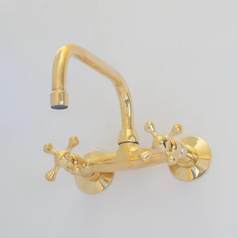 Brass Kitchen Faucet - Vintage Brass Kitchen Faucet - handcrafted luxury Kitchen Faucets for kitchen and bathroom interiors by Brooklyn Brass