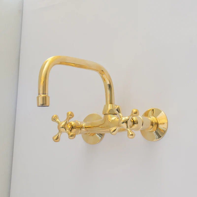 Brass Kitchen Faucet - Vintage Brass Kitchen Faucet - handcrafted luxury Kitchen Faucets for kitchen and bathroom interiors by Brooklyn Brass