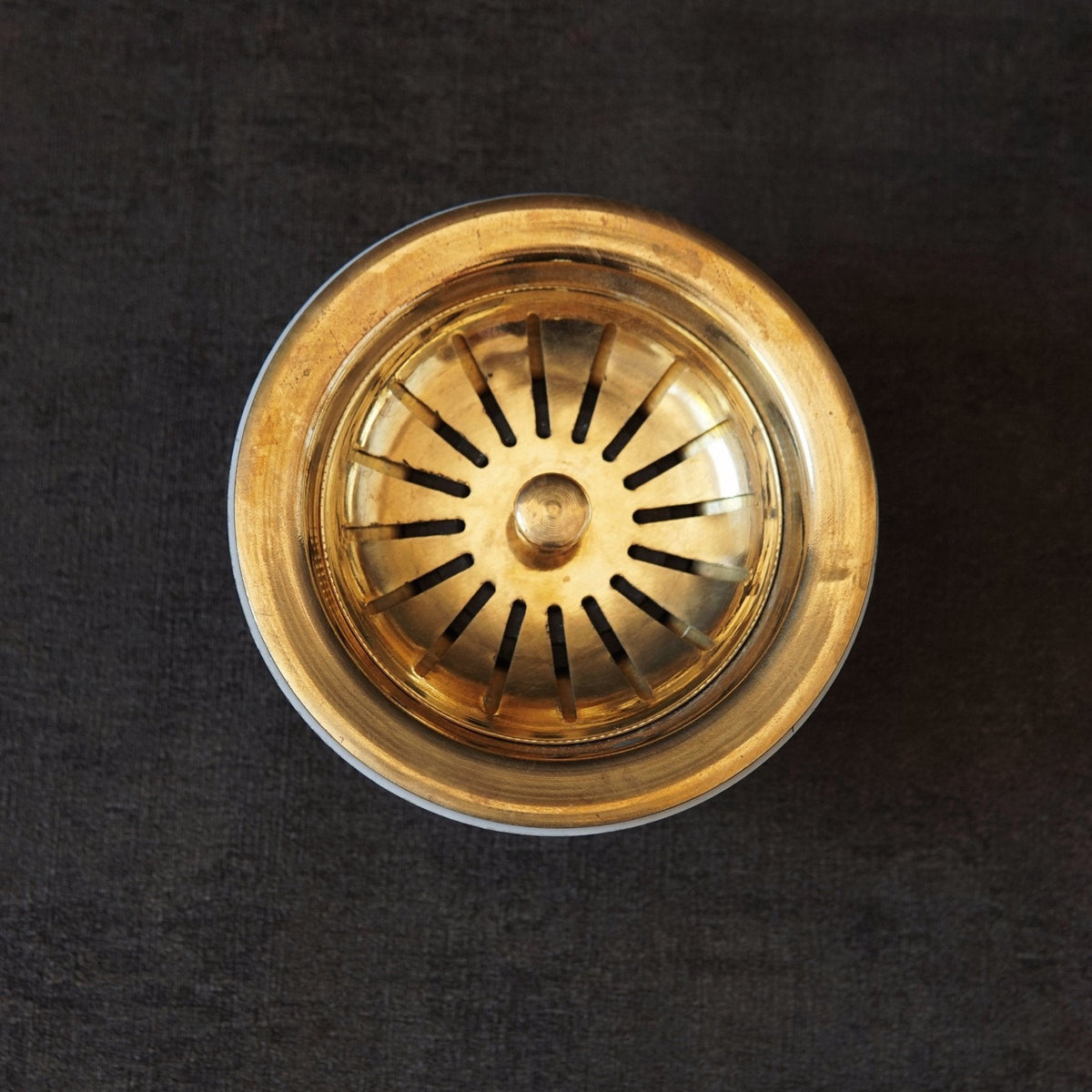 Brass Kitchen Sink Drain, Strainer Basket With Stopper - handcrafted luxury Hardware and Drains for kitchen and bathroom interiors by Brooklyn Brass