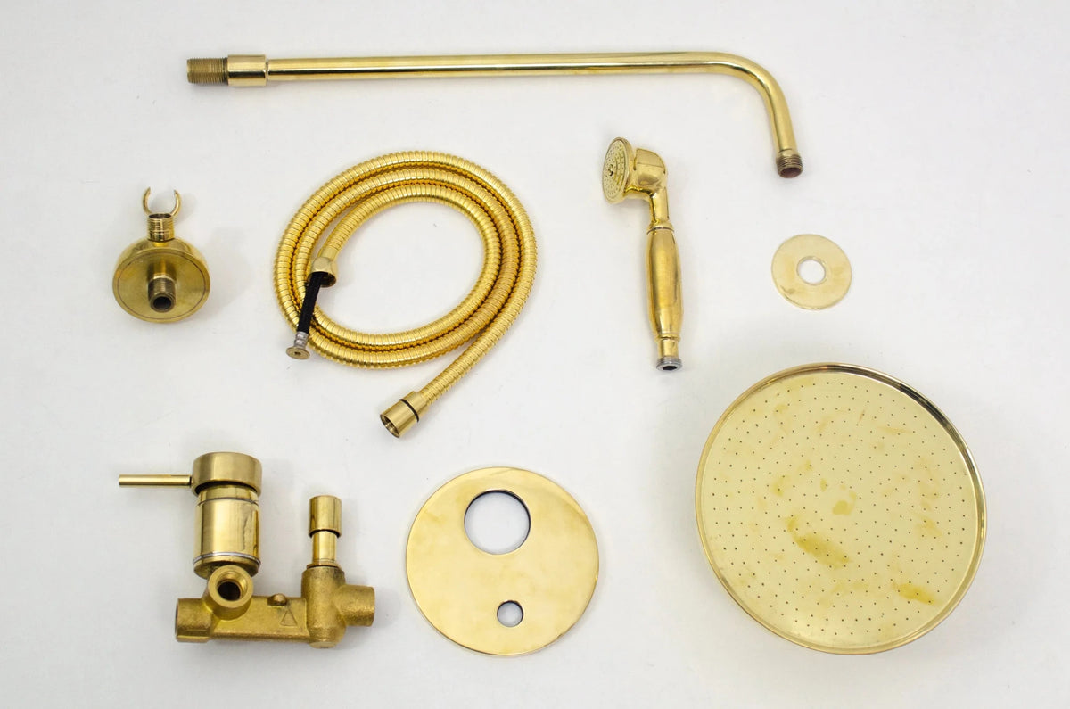 Brass Shower Fixtures - Brass Shower System - handcrafted luxury Shower Systems for kitchen and bathroom interiors by Brooklyn Brass