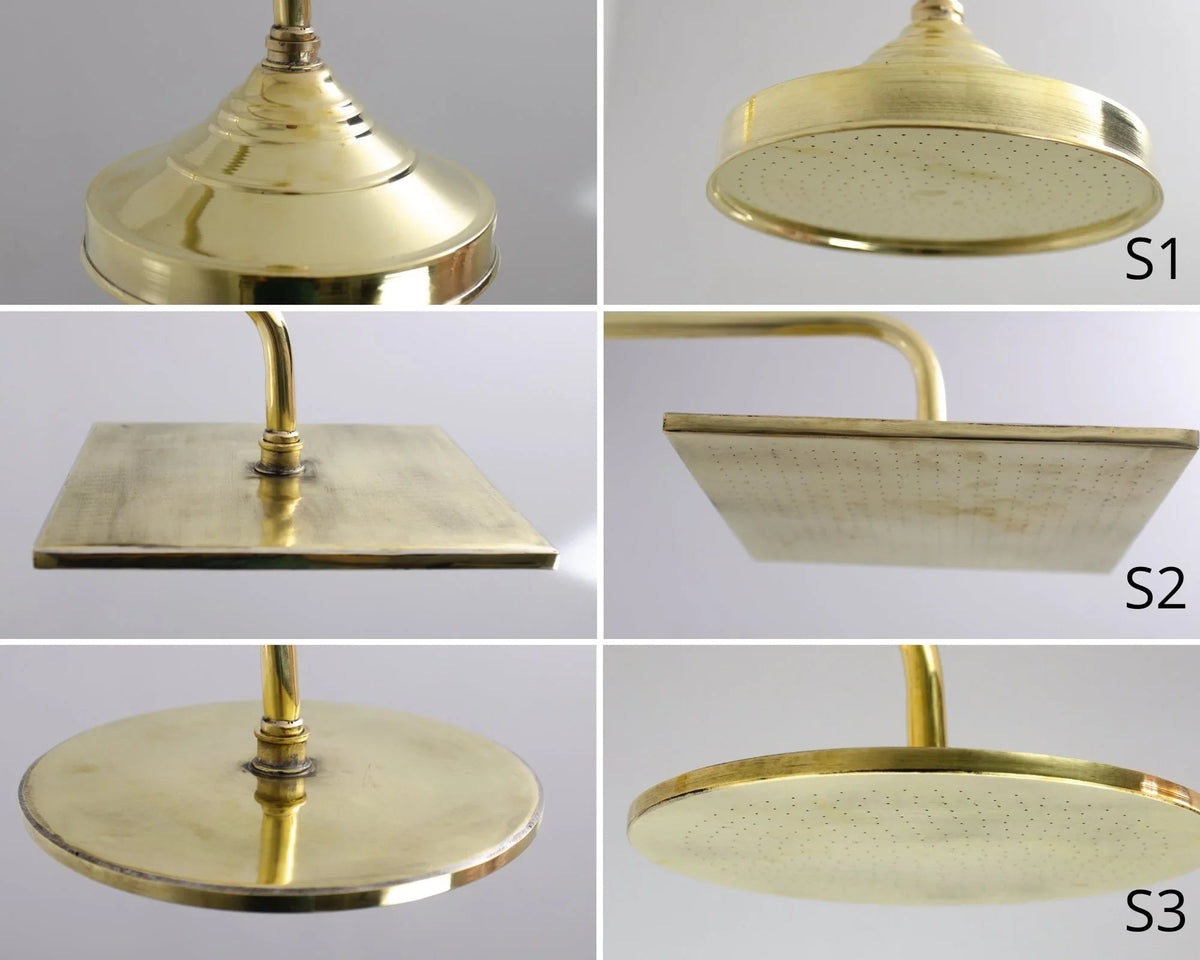 Brass Shower Fixtures - Brass Shower System - handcrafted luxury Shower Systems for kitchen and bathroom interiors by Brooklyn Brass