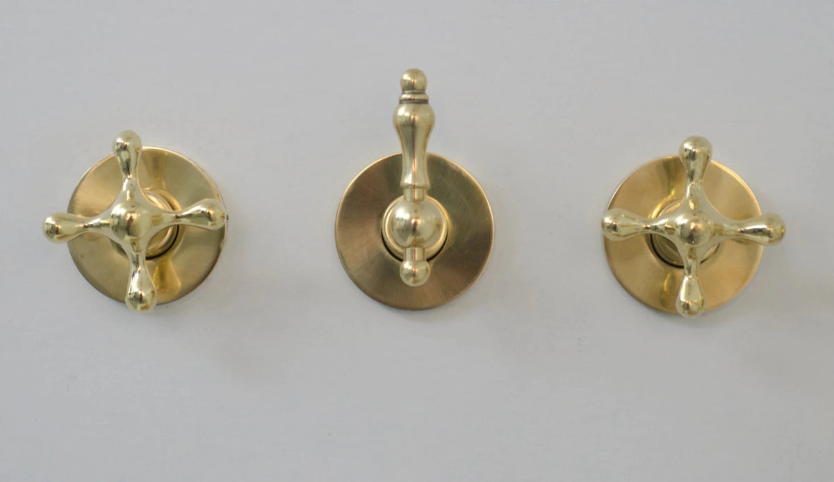 Brass Shower Fixtures - Dual Shower Head - handcrafted luxury Shower Systems for kitchen and bathroom interiors by Brooklyn Brass