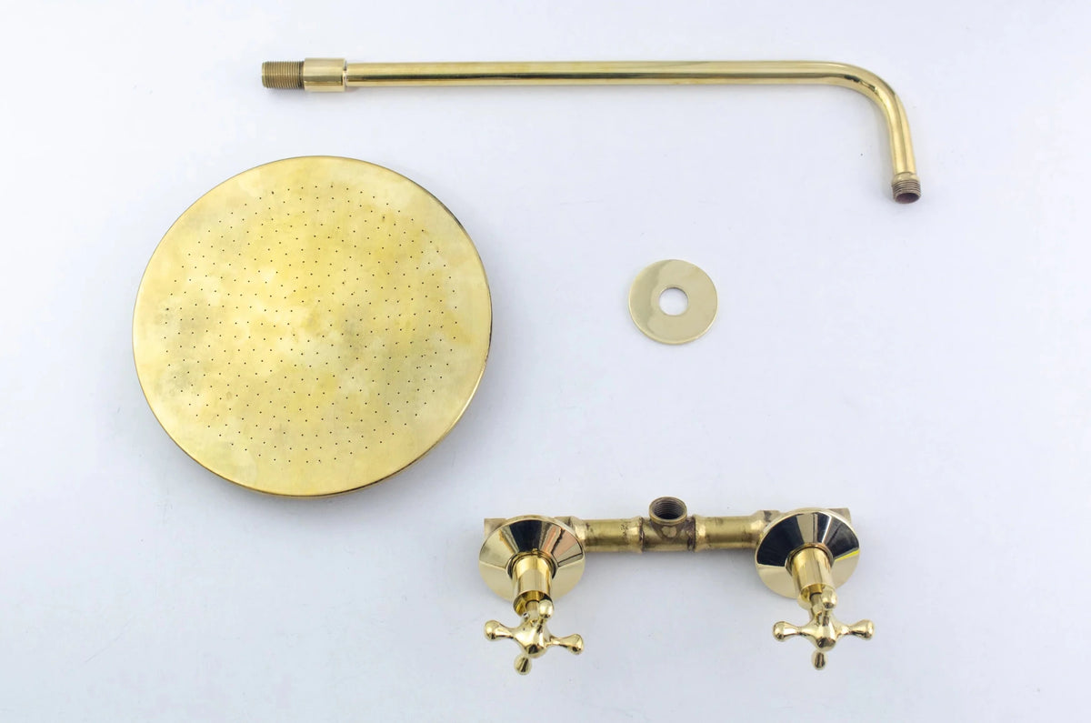 Brass Shower System - Brass Shower Set - handcrafted luxury Shower Systems for kitchen and bathroom interiors by Brooklyn Brass