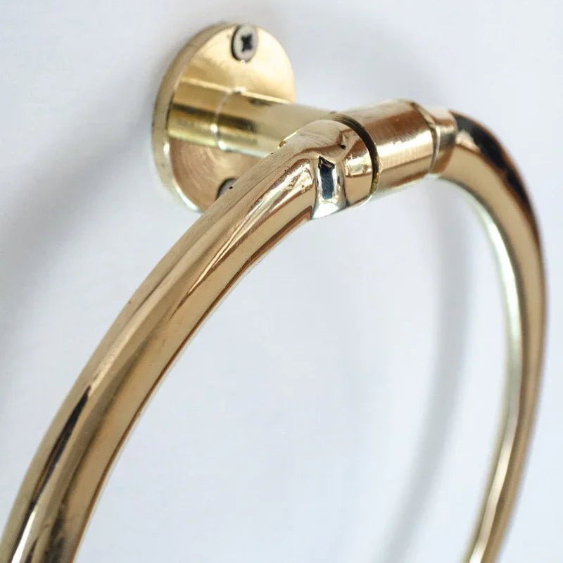 Brass Towel Holder For Bathroom - handcrafted luxury Hardware and Drains for kitchen and bathroom interiors by Brooklyn Brass