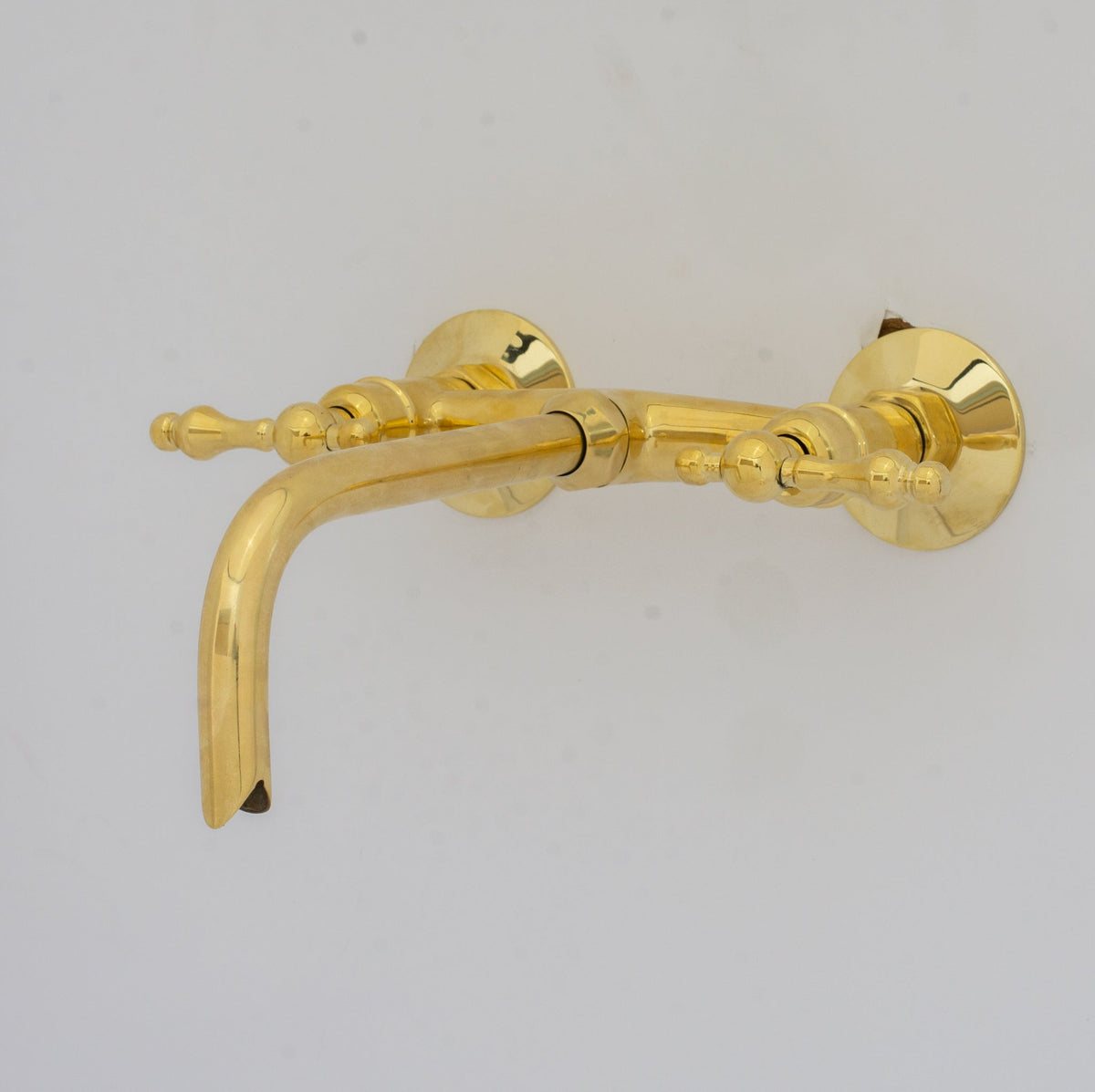 Brass Wall Mount Faucet - Antique Brass Bathroom Faucet - handcrafted luxury Bathroom Faucets for kitchen and bathroom interiors by Brooklyn Brass
