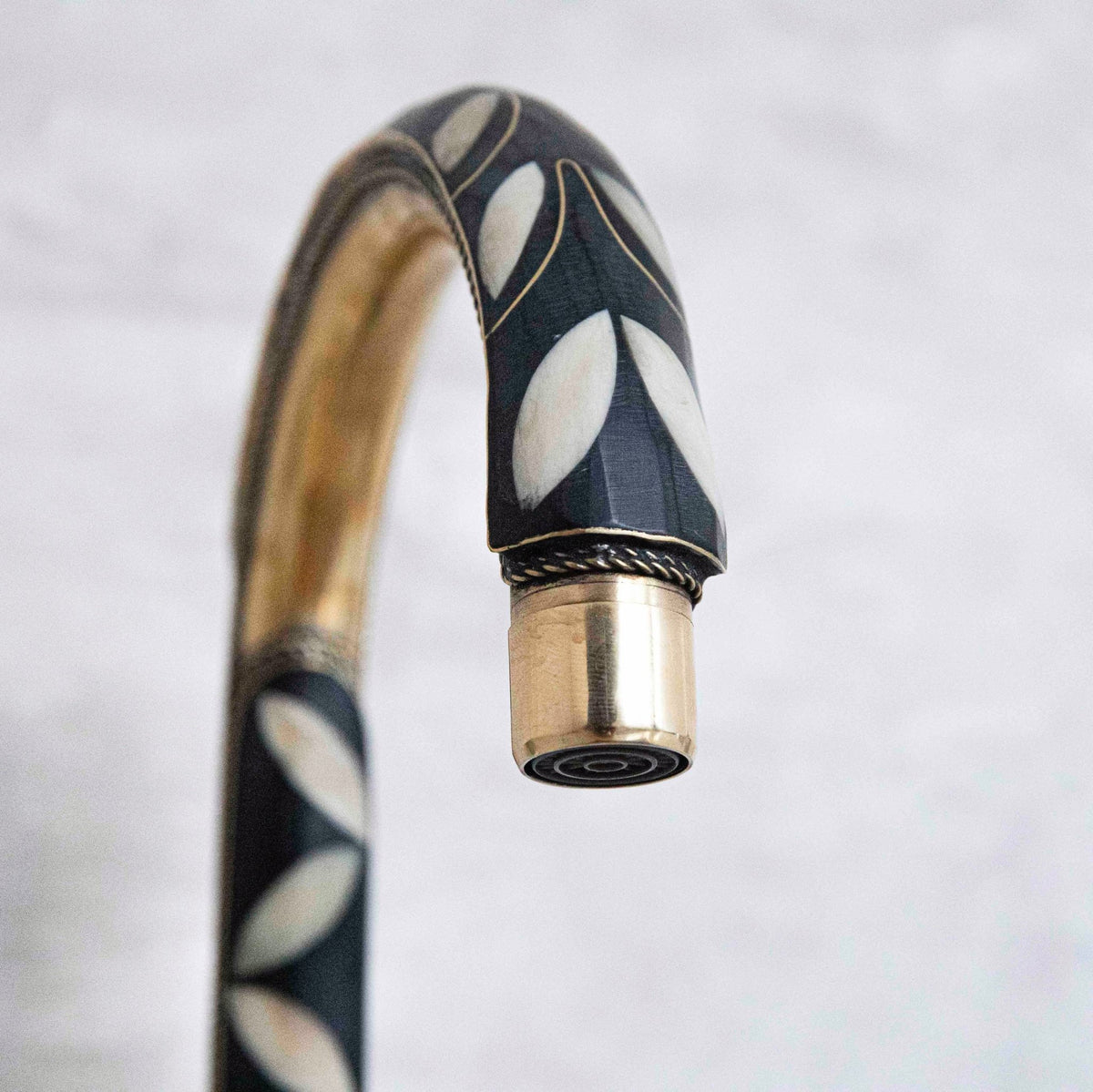 Brass & Wood Widespread 3 Holes Bathroom Faucet - Brass Bath Tap - handcrafted luxury Bathroom Faucets for kitchen and bathroom interiors by Brooklyn Brass