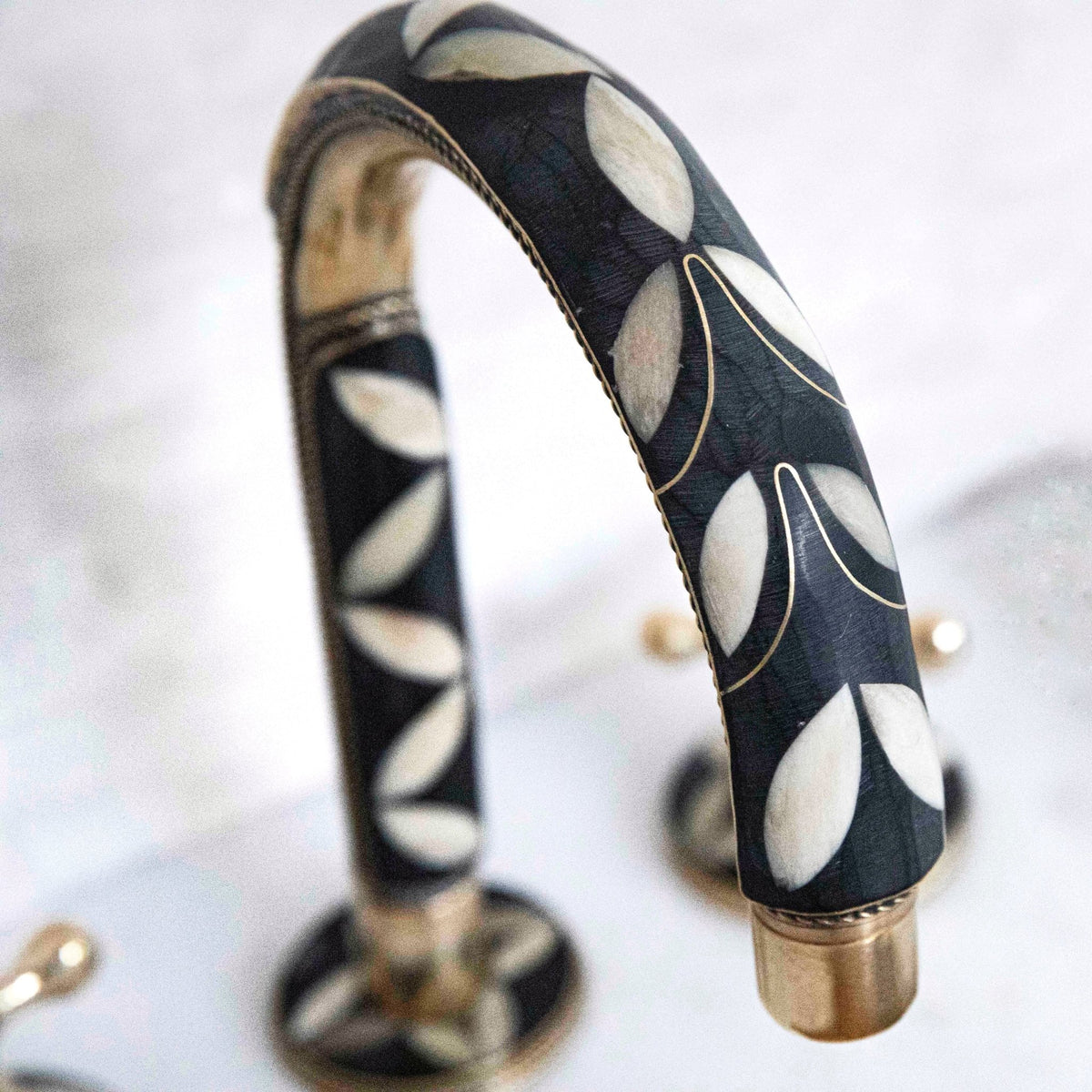 Brass & Wood Widespread 3 Holes Bathroom Faucet - Brass Bath Tap - handcrafted luxury Bathroom Faucets for kitchen and bathroom interiors by Brooklyn Brass