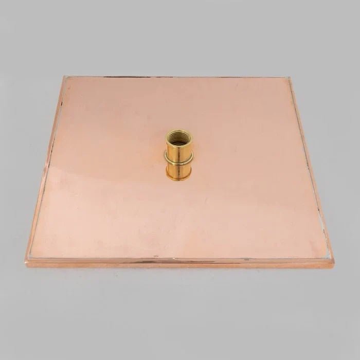 Copper Shower Head - Square Shower Head - handcrafted luxury Shower Systems for kitchen and bathroom interiors by Brooklyn Brass