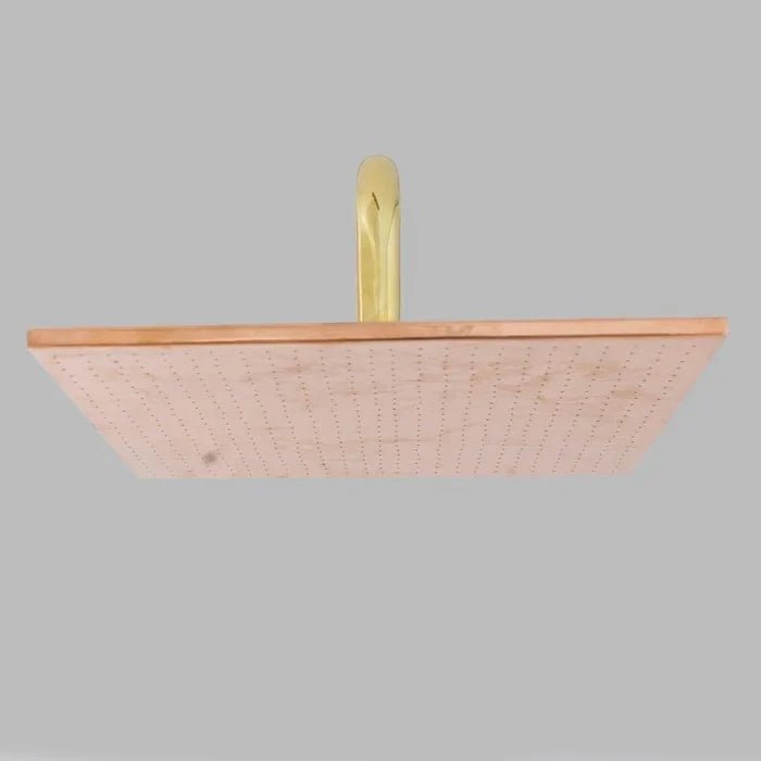 Copper Shower Head - Square Shower Head - handcrafted luxury Shower Systems for kitchen and bathroom interiors by Brooklyn Brass