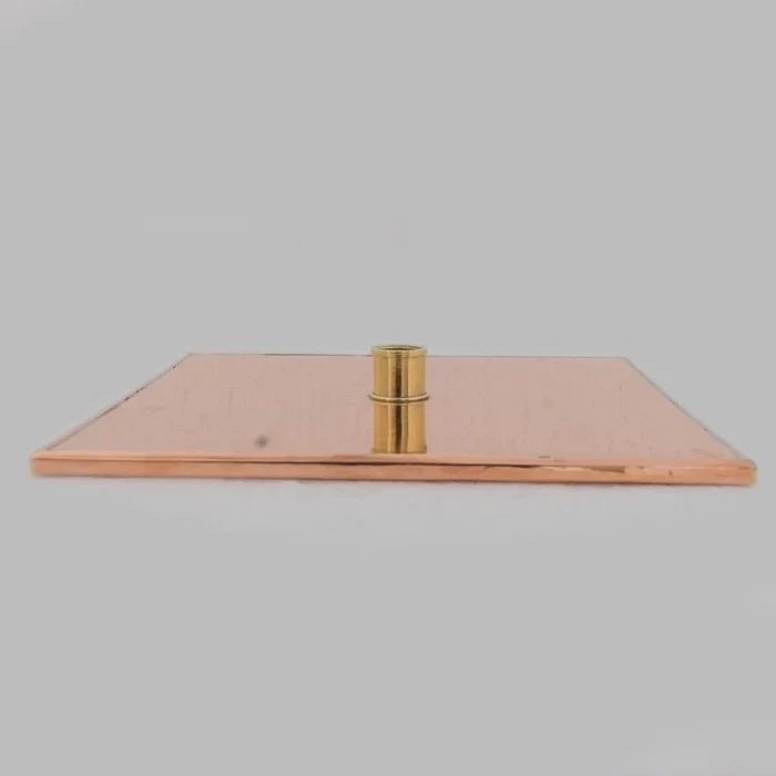 Copper Shower Head - Square Shower Head - handcrafted luxury Shower Systems for kitchen and bathroom interiors by Brooklyn Brass