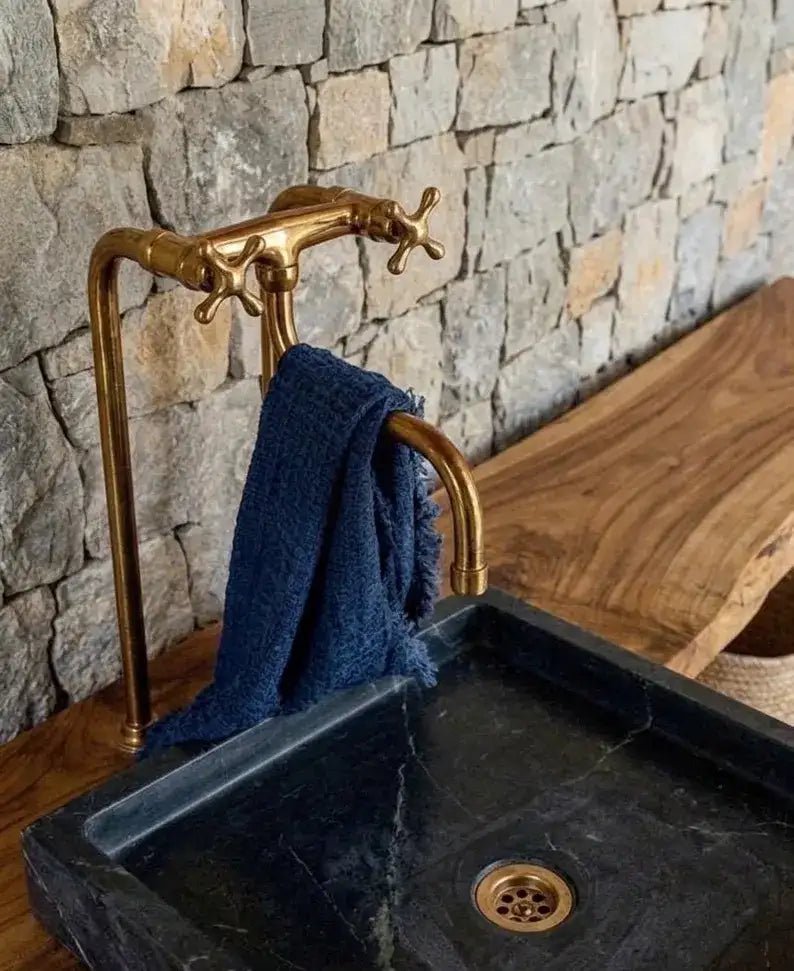 Elephant Trunk Spout Brass Kitchen Faucet - handcrafted luxury Kitchen Faucets for kitchen and bathroom interiors by Brooklyn Brass