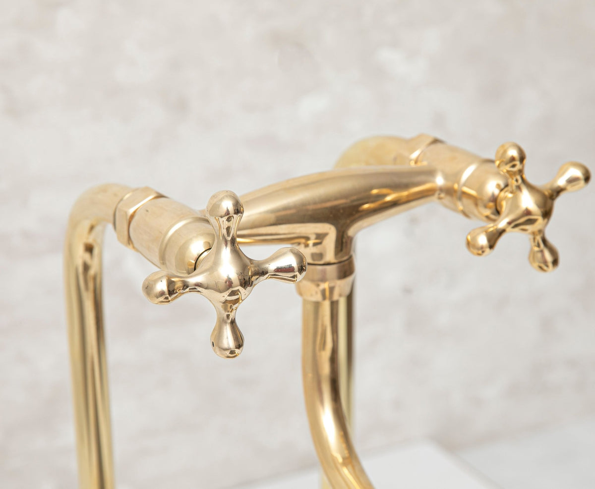 Elephant Trunk Spout Brass Kitchen Faucet - handcrafted luxury Kitchen Faucets for kitchen and bathroom interiors by Brooklyn Brass