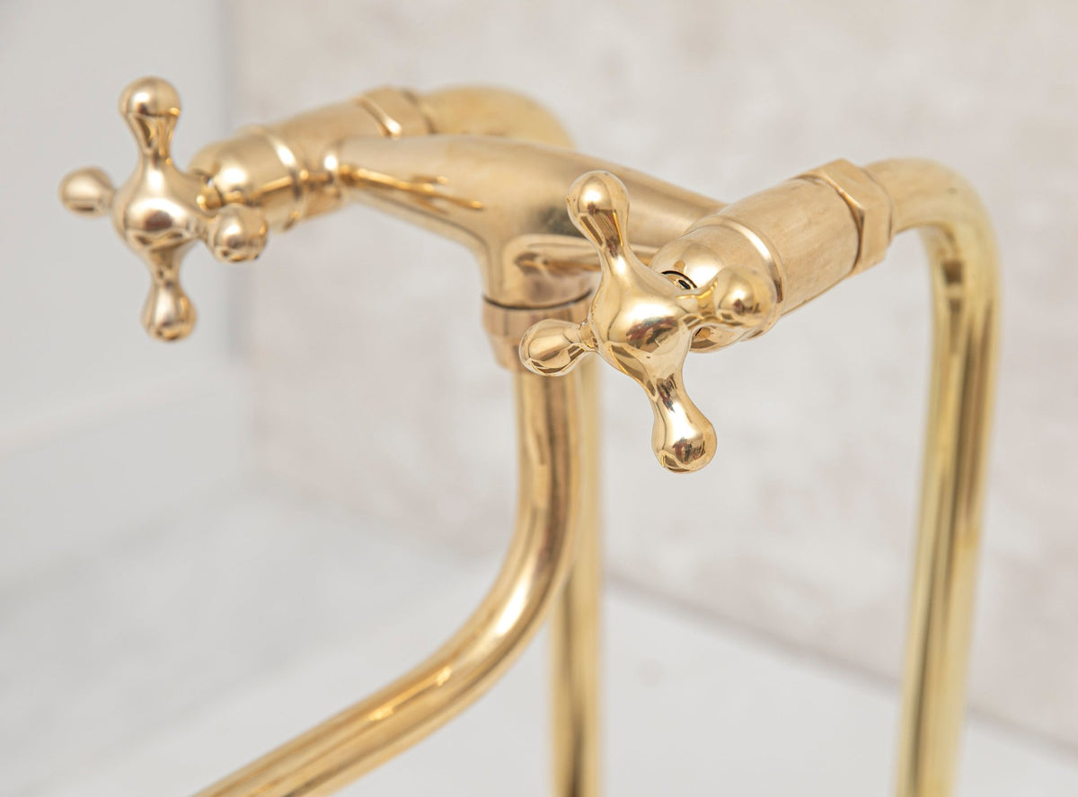 Elephant Trunk Spout Brass Kitchen Faucet - handcrafted luxury Kitchen Faucets for kitchen and bathroom interiors by Brooklyn Brass