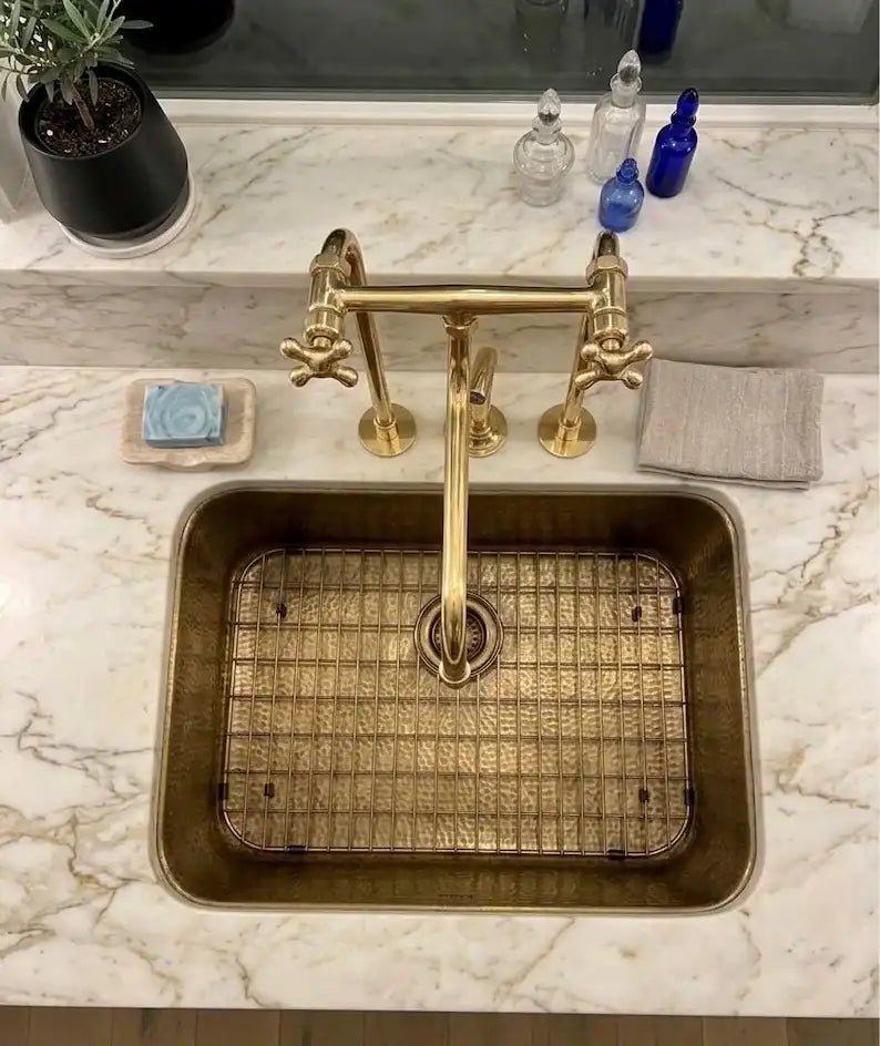 Elephant Trunk Spout Brass Kitchen Faucet - handcrafted luxury Kitchen Faucets for kitchen and bathroom interiors by Brooklyn Brass