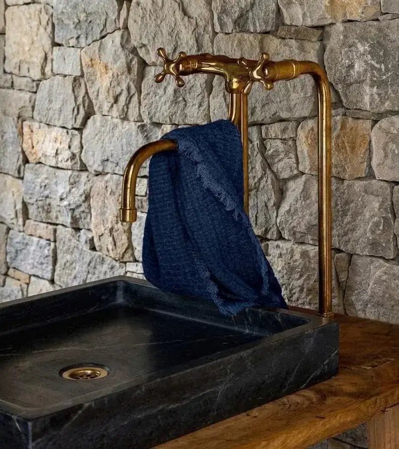 Elephant Trunk Spout Brass Kitchen Faucet - handcrafted luxury Kitchen Faucets for kitchen and bathroom interiors by Brooklyn Brass