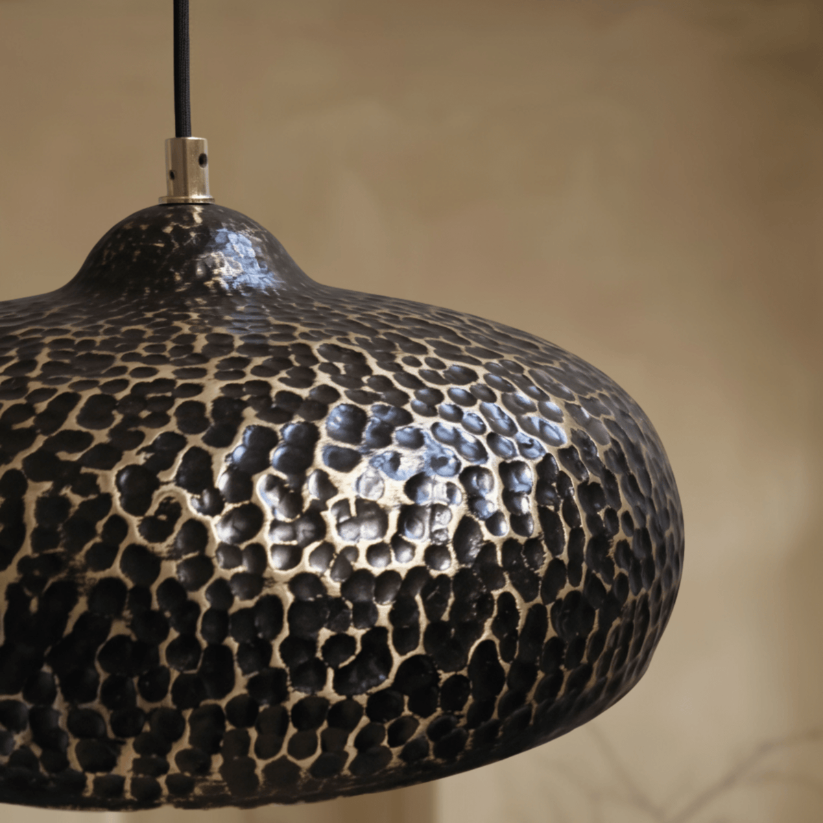 Hammered Brass Pendant Light – Dome Ceiling Fixture for Kitchen & Dining Spaces - handcrafted luxury for kitchen and bathroom interiors by Brooklyn Brass