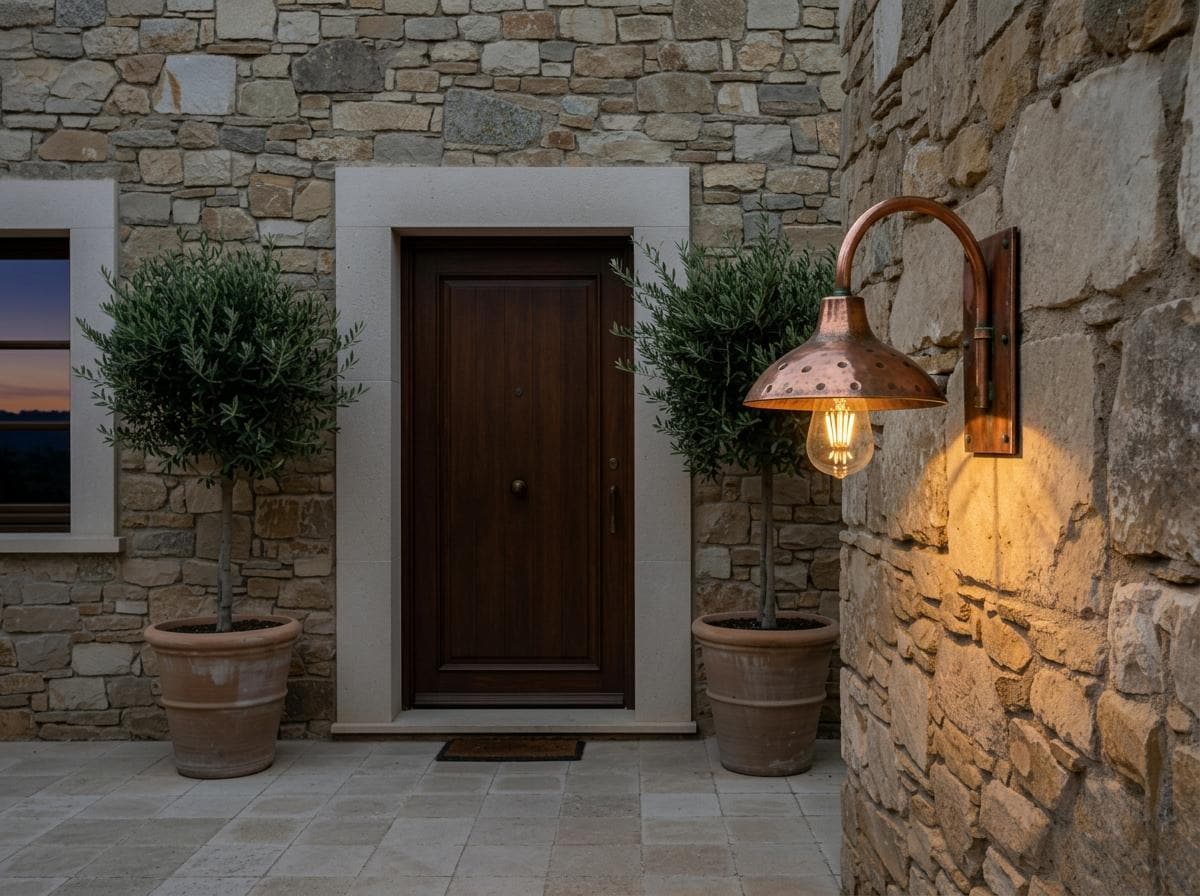 Handmade Copper Gooseneck Wall Sconce, Rustic Farmhouse Outdoor Light - handcrafted luxury for kitchen and bathroom interiors by Brooklyn Brass