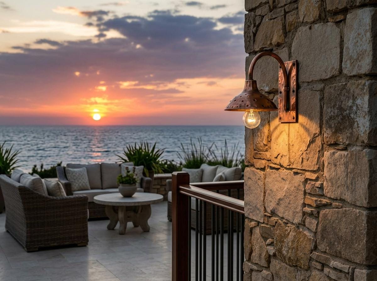 Handmade Copper Gooseneck Wall Sconce, Rustic Farmhouse Outdoor Light - handcrafted luxury for kitchen and bathroom interiors by Brooklyn Brass