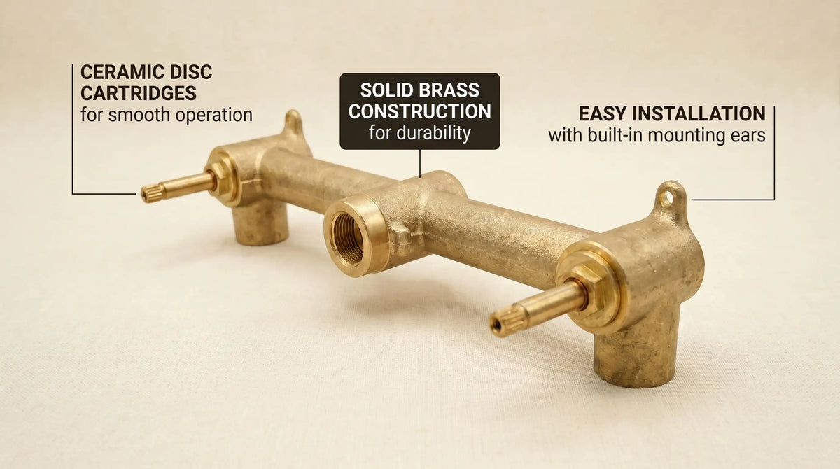 Unlacquered Brass Wall Sink – Hammered Bathroom Basin with Faucet