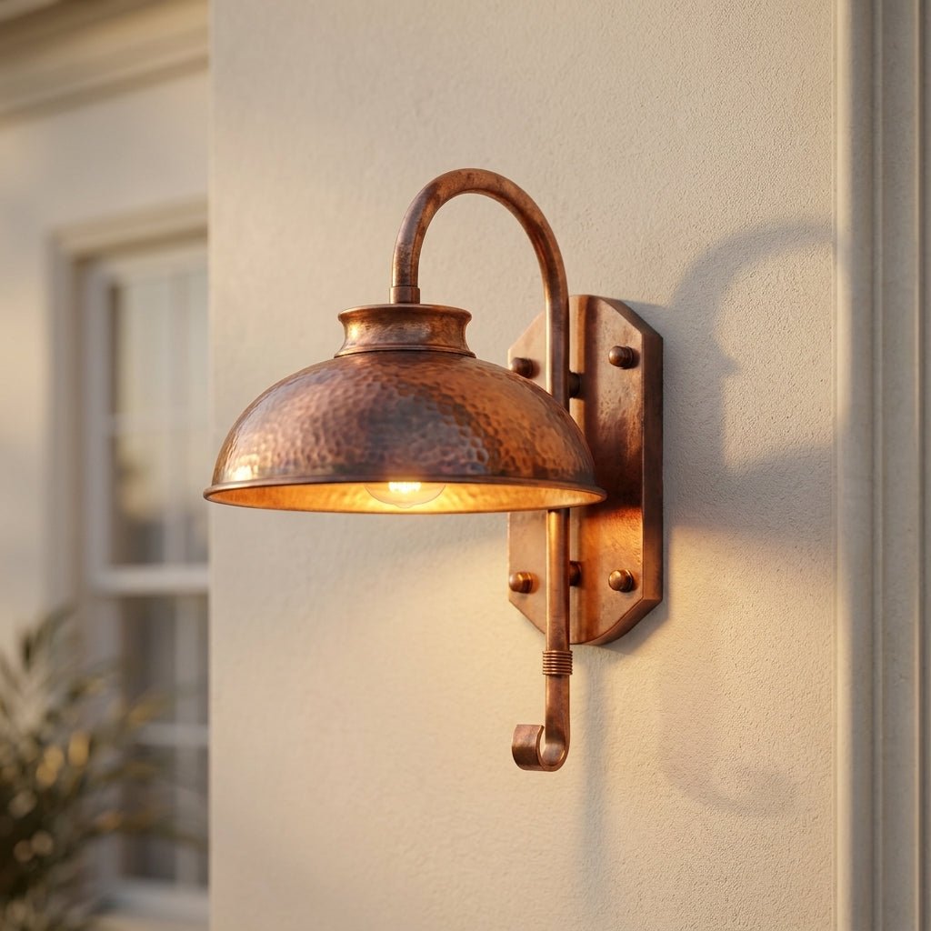 Set of 5 Small Handcrafted Copper Wall Sconces – Timeless Artisan Accent Lighting - handcrafted luxury for kitchen and bathroom interiors by Brooklyn Brass