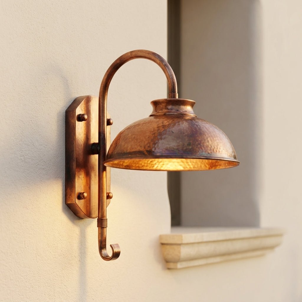 Set of 5 Small Handcrafted Copper Wall Sconces – Timeless Artisan Accent Lighting - handcrafted luxury for kitchen and bathroom interiors by Brooklyn Brass