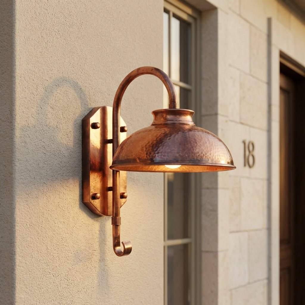 Set of 5 Small Handcrafted Copper Wall Sconces – Timeless Artisan Accent Lighting - handcrafted luxury for kitchen and bathroom interiors by Brooklyn Brass