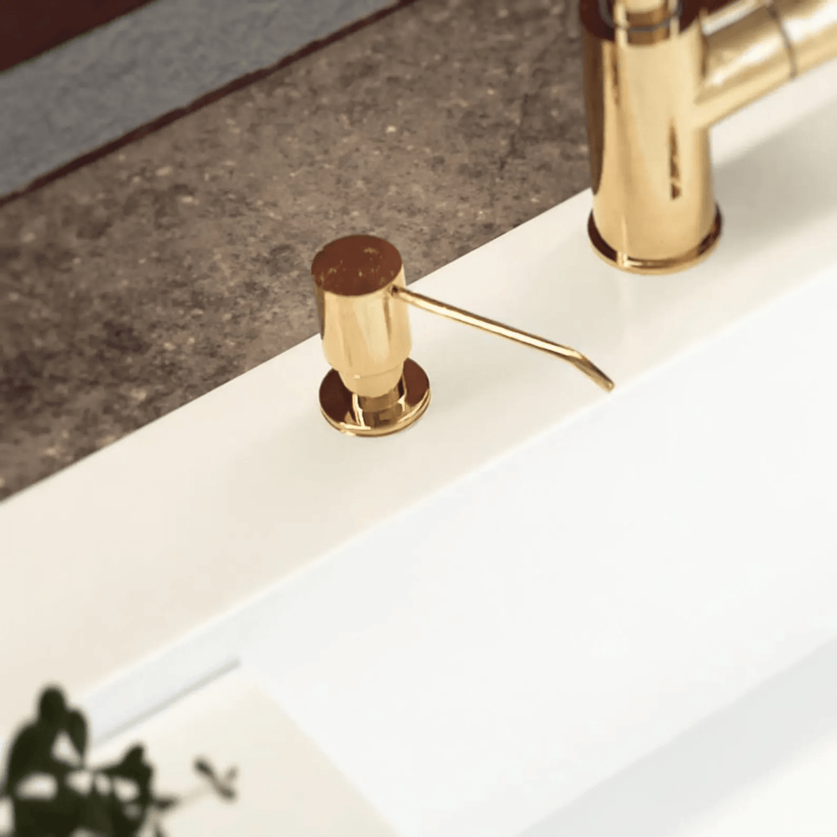 Soap Dispenser Set, Unlacquered Brass Soap Dispenser, Solid Brass Dish Soap Dispenser - handcrafted luxury Hardware and Drains for kitchen and bathroom interiors by Brooklyn Brass