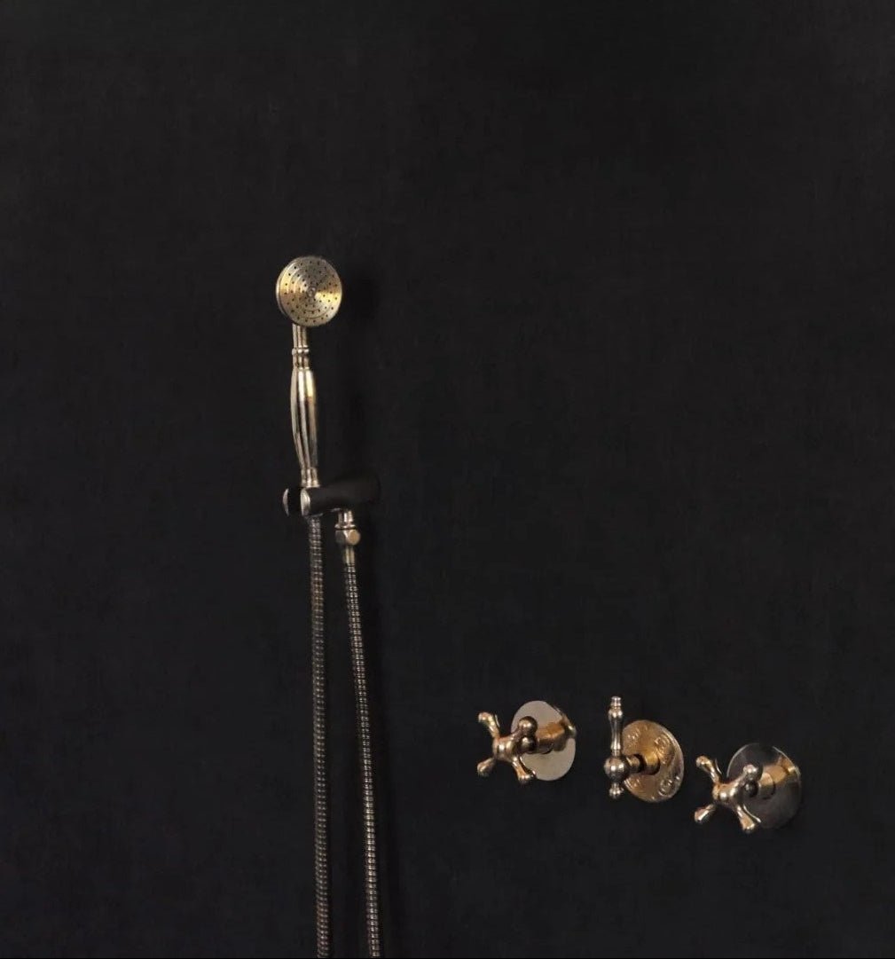 Solid Brass Concealed Shower – Handheld Shower - handcrafted luxury Showers for kitchen and bathroom interiors by Brooklyn Brass