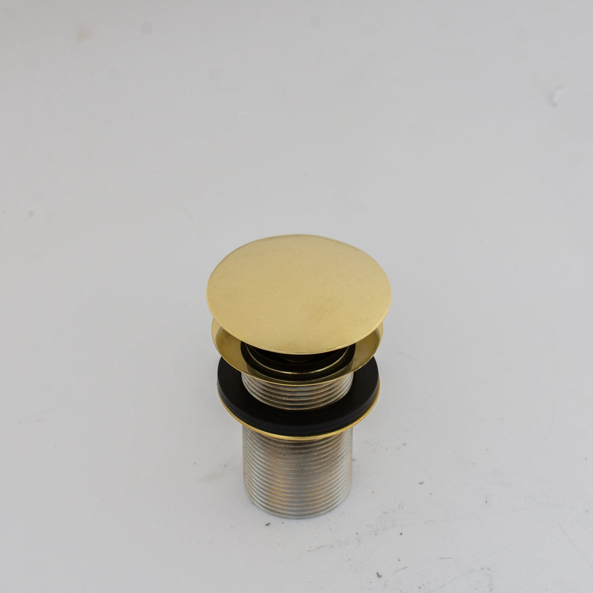 Solid Brass Drain, Push Up Button - handcrafted luxury Hardware and Drains for kitchen and bathroom interiors by Brooklyn Brass
