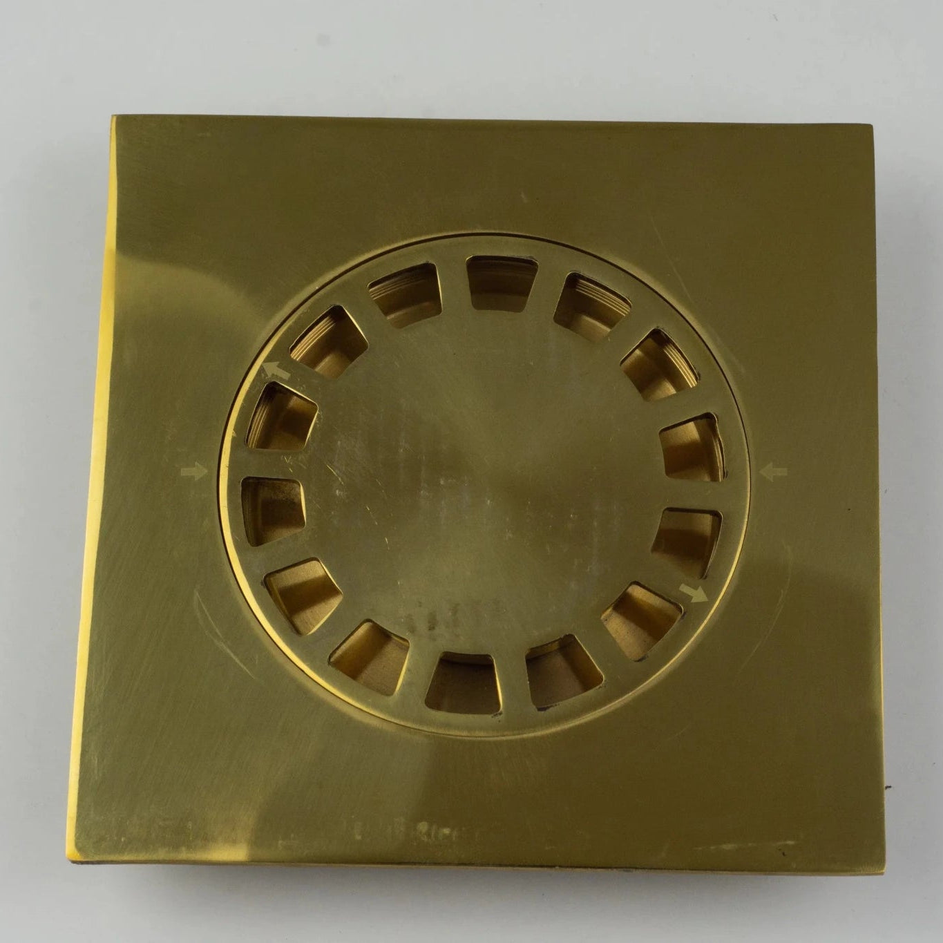 Solid Brass Floor Drain, Unlacquered Square Shower Drain - handcrafted luxury Hardware and Drains for kitchen and bathroom interiors by Brooklyn Brass