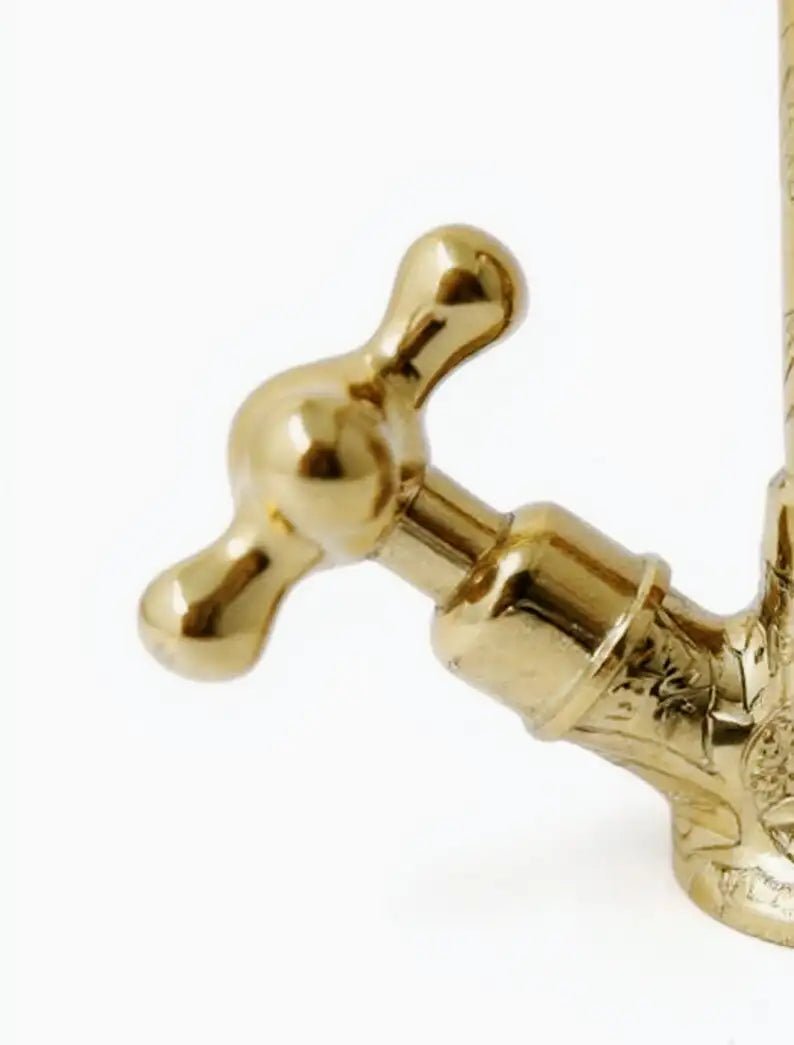 Solid Brass Gooseneck Faucet for Bathroom - handcrafted luxury Bathroom Faucets for kitchen and bathroom interiors by Brooklyn Brass