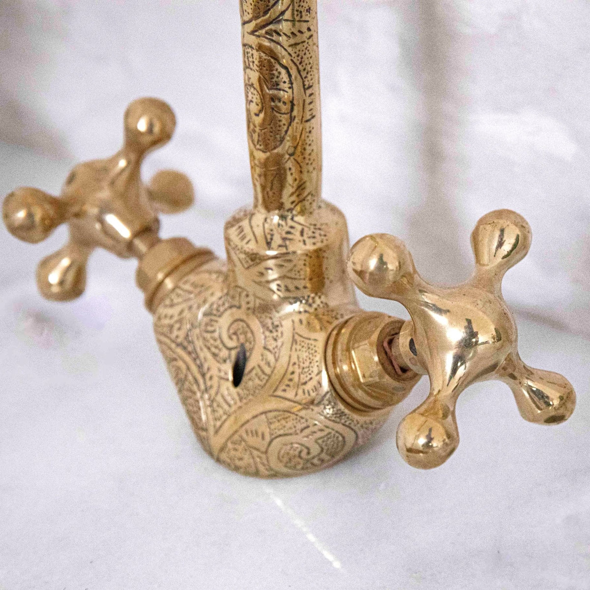 Solid Brass Gooseneck Faucet for Bathroom - handcrafted luxury Bathroom Faucets for kitchen and bathroom interiors by Brooklyn Brass