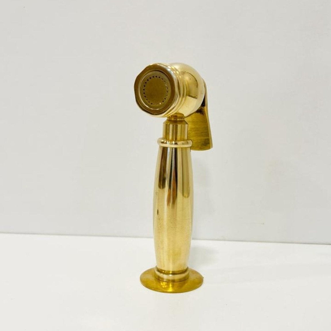 Solid Brass Kitchen Hand Sprayer - Classic Side Sprayer - handcrafted luxury Kitchen Faucets for kitchen and bathroom interiors by Brooklyn Brass