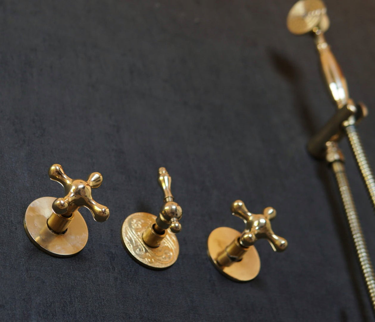 Solid Brass Rainfall Shower, Unlacquered Brass Shower Set - handcrafted luxury Showers for kitchen and bathroom interiors by Brooklyn Brass